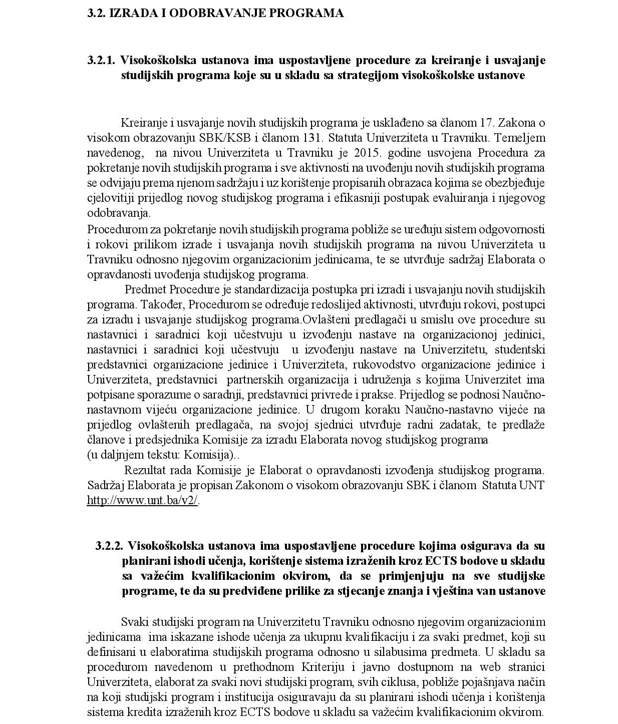 2. KRITERIJI IZRADA I ODOBRAVANJE PROGRAMA page 001